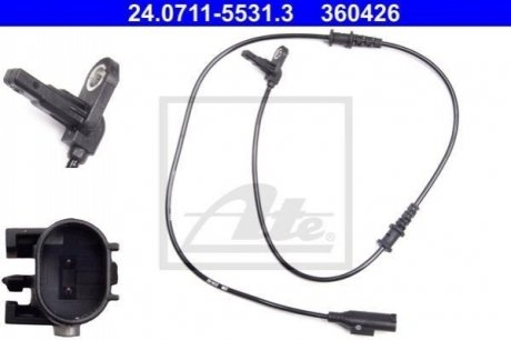 Датчик ABS (передний) MB Sprinter/VW Crafter 12- ATE 24.0711-5531.3
