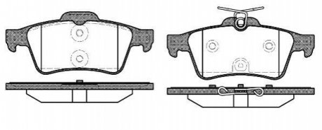 Колодки тормозные (задние) Peugeot 508 10-18 WOKING P9423.40 (фото 1)