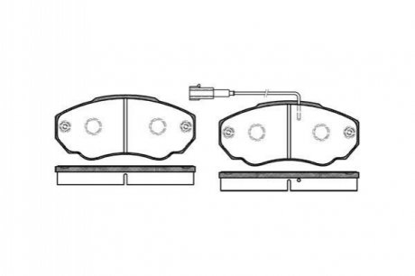 Колодки тормозные (передние) Citroen Jumper/Fiat Ducato/Peugeot Boxer 94- R15 WOKING P8603.01