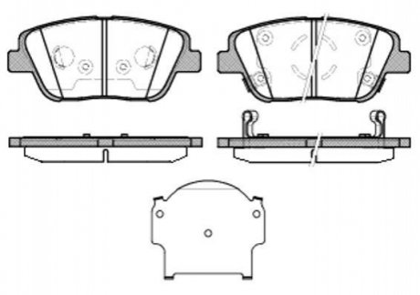 Колодки тормозные (передние) Hyundai Sonata VI 11-14//Kia Optima 10- WOKING P15233.02