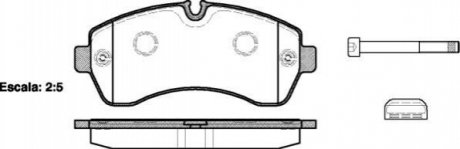 Колодки тормозные (передние) MB Sprinter 411-519CDI/VW Crafter 06- (спарка) WOKING P13433.00 (фото 1)