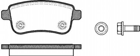 Колодки тормозные (задние) Renault Fluence/Megane/Scenic 08- WOKING P12873.00 (фото 1)
