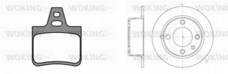Колодки тормозные WOKING 80023.00