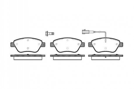 Колодки тормозные (передние) Citroen Nemo 10-/Peugeot Bipper/Fiat 500/500C 08-/Punto 12- ROADHOUSE 2858.01