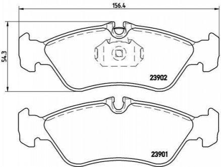 Колодки тормозные (задние) MB Sprinter 208-316 96- BREMBO P 50 082