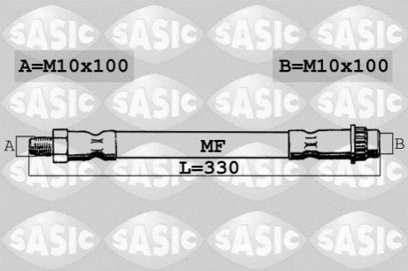 Шланг тормозной SASIC SBH4091