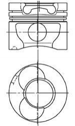 Поршень MB Sprinter OM602 (89.50mm/+0.5) (к-кт) KOLBENSCHMIDT 94 823 710