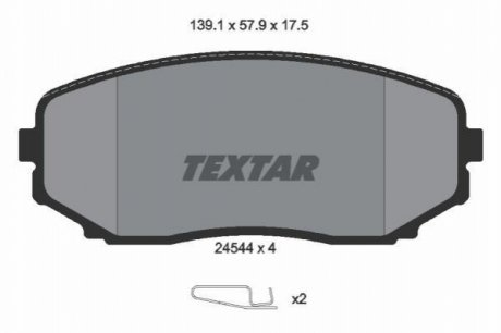 Колодки тормозные (передние) Mazda CX-7 06-14/CX-9/Ford USA Edge 06-/Mitsubishi L200/Pajero Sport 14 TEXTAR 2454401