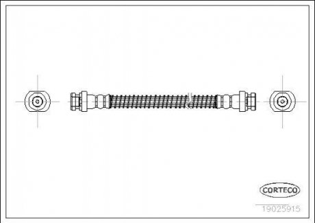 Гальмівний шланг MITSUBISHI CORTECO 19025915