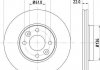 Диск тормозной (передний) Renault Megane/Clio 03-/Logan 08-/Nissan Note 06-12 (260x22) HELLA 8DD 355 109-331 (фото 1)