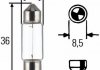 C5W 12V 5W Лампа розжарювання (LONG LIFE UP TO 3x) LONGER LIFETIME HELLA 8GM 002 092-171 (фото 1)