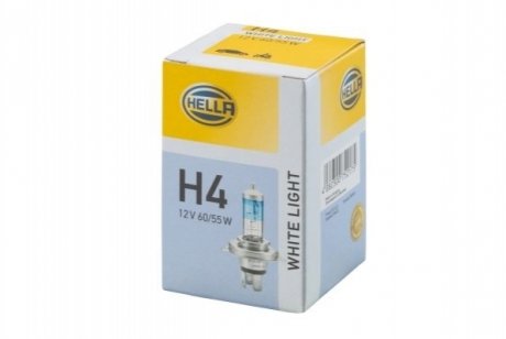 H4 12V 60/55W Автолампа WHITE LIGHT UP TO 300h, UP TO 4200 KELVIN HELLA 8GJ 223 498-121