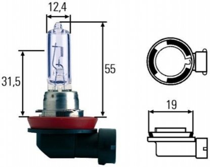 H9 12V 65W Автолампа WHITE LIGHT UP TO 300h, UP TO 4200 KELVIN HELLA 8GH 008 357-181