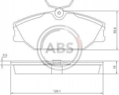 Колодки тормозные (передние) Renault Clio II 00-09/Laguna 93-01/Megane/Scenic/Safrane 96-03 A.B.S. 37138