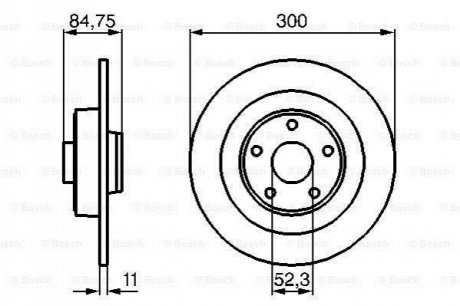 RENAULT гальмівний диск задній. ESPACE IV 02- BOSCH 0986479083