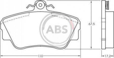 Колодки гальмівні пер. Volvo 400 Series 88-97 A.B.S. 36703