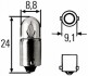 H 12V 3W Лампа розжарювання STANDARD HELLA 8GP 002 068-131 (фото 1)