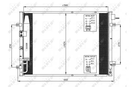 Конденсатор кондиціонера KIA Sorento 2.5D 03- NRF 35515