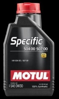 Масло моторное SPECIFIC 504 00 507 00 SAE 0W30 1л MOTUL 107049 (фото 1)