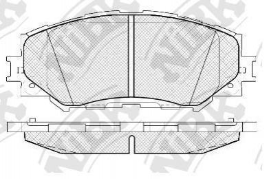 Колодки тормозные (передние) Toyota RAV4 III 06-/Auris 07- NiBK PN1524