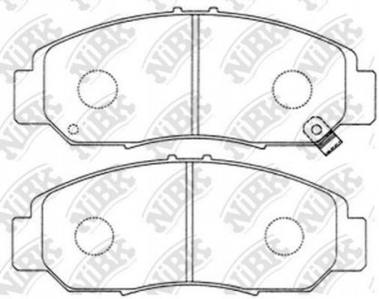 Колодки тормозные (передние) Honda Accord/FR-V 1.7-3.5 04- NiBK PN8465 (фото 1)