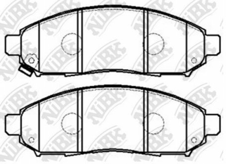 Колодки тормозные (передние) Nissan Leaf 10-14/Navara/Pathfinder 04- NiBK PN2517 (фото 1)