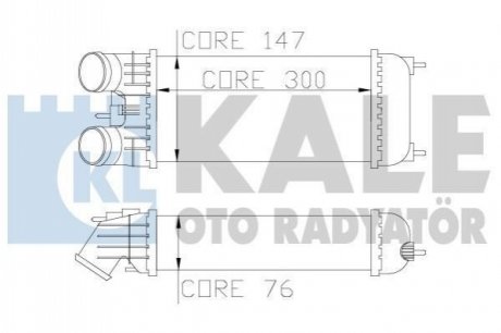 Радиатор интеркулера Citroen C3/Peugeot 2008/207/208 1.4-1.6HDi 09- Kale 344600 (фото 1)