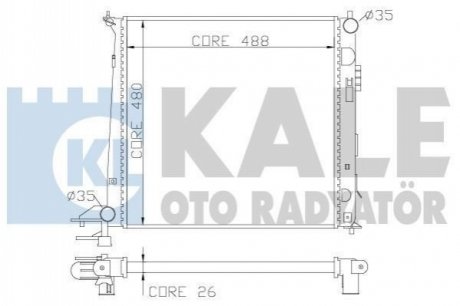 Радиатор охлаждения Hyundai ix35/Kia Sportage 1.7/2.0CRDi 10- Kale 341960 (фото 1)