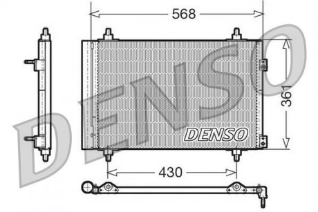 Радиатор кондиционера Citroen Berlingo 1.6HDI 05- DENSO DCN07008 (фото 1)