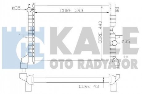 LANDROVER Радиатор охлаждения Discovery II 2.5Td 98- Kale 350400