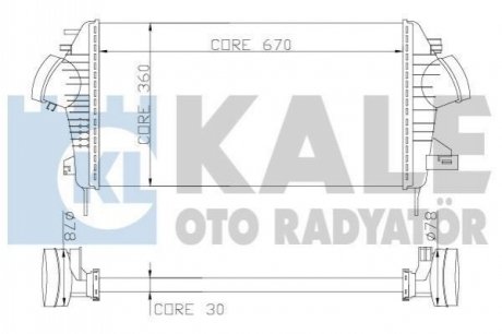 Радиатор интеркулера Opel Insignia A 1.6-2.8 08-17 Kale 345700