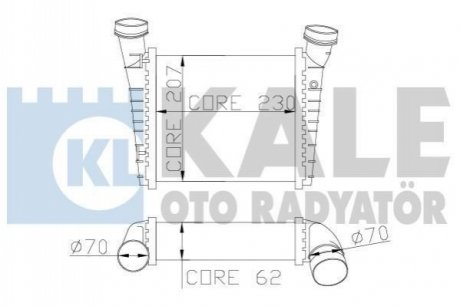 Радиатор интеркулера VW Passat 1.9/2.0 TDI 00-05 Kale 342700