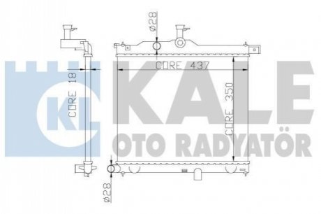 Радиатор охлаждения Hyundai i10 1.1 08-13 Kale 358300