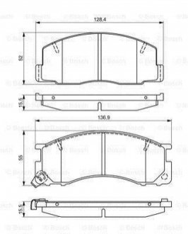 TOYOTA гальмівні колодки передн.Previa 2.4 00- BOSCH 0986495327