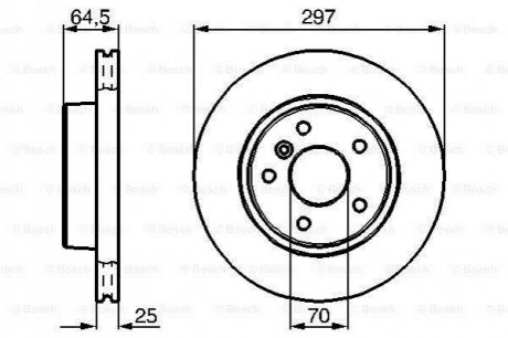 Диск гальмівний передн. Range Rover BOSCH 0986478483