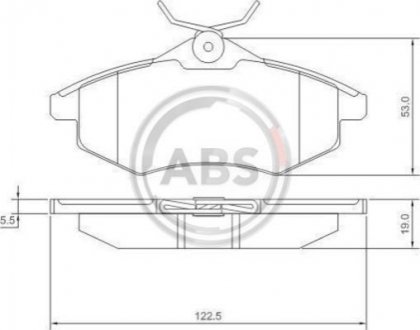 Колодки тормозные (передние) Citroen C2 03-12/Citroen С3 02- A.B.S. 37307