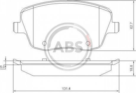 Колодки тормозные (передние) Seat Cordoba/Ibiza IV/VW Polo/Skoda Fabia 99-15/Roomster 06-15 A.B.S. 37241