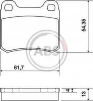 Колодки тормозные (задние) MB 190 (W201) 82-93 A.B.S. 36498