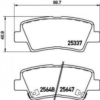 Колодки тормозные (задние) Hyundai Tucson 04-/Elantra/Sonata 05-15/i40/Grandeur/Kia Optima/Soul 10- NISSHINBO NP6036