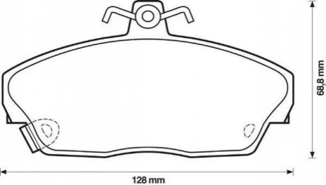 HONDA колодки гальмівні передні Concerto 1.5 16V 90-,Civic VI,VII,Rover 200,400,45,800 Jurid 571438J