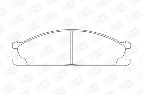 Колодки тормозные (передние) Nissan Pathfinder/Caravan 97- CHAMPION 572373CH