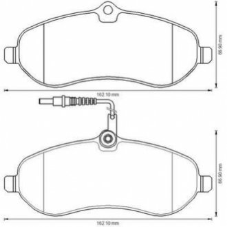 Колодки тормозные (передние) Citroen Jumpy/Fiat Scudo/Peugeot Expert 07- Jurid 573280J