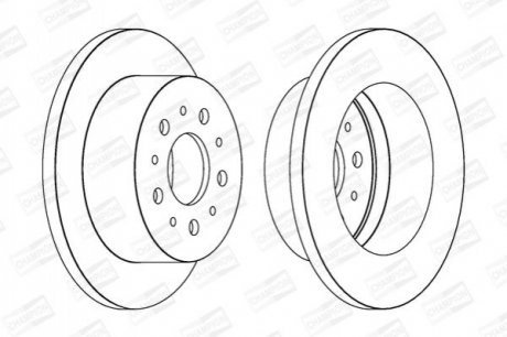 Диск тормозной (задний) Fiat Ducato/Peugeot Boxer/Citroen Jumper 94- (280x16) CHAMPION 562526CH