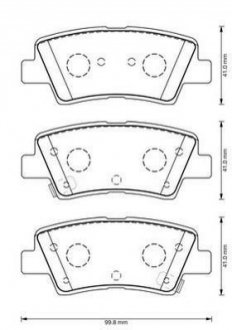 Колодки тормозные (задние) Kia Sportage/Ceed/Rio/Optima/Hyundai Accent/i10/i20/i30/i40/Elantra 10- Jurid 573369JC