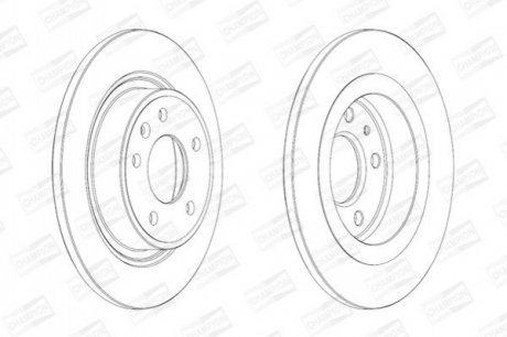 Диск тормозной (задний) Opel Astra J 09-/Zafira C 11- (291x12) CHAMPION 562640CH