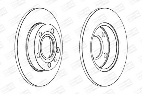 Диск тормозной (задний) Audi 80/A4 93-09 (245x9.9) CHAMPION 562192CH