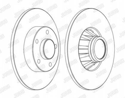 Диск тормозной (задний) Renault Trafic/Opel Vivaro/Nissan 01- (280х12) Jurid 562211JC-1