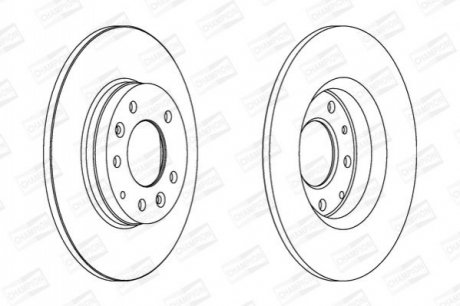 Диск тормозной (задний) Mazda 6 02-13/626 98-02/MX-5 05-14 (280x10) CHAMPION 562416CH (фото 1)