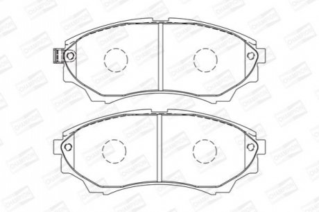 Колодки тормозные (передние) Ford Ranger 99-12 CHAMPION 572572CH