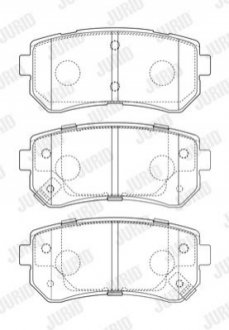 Колодки тормозные (задние) Hyundai Accent/I20/I30/Ix35/Kia Ceed/Rio/Sportage 1.2-3.3 05- Jurid 573757J